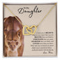 My Daughter | Braver Stronger Smarter - Interlocking Hearts Necklace